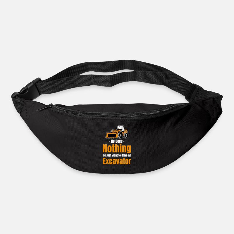 Er Tut Nichts, Er Will Nur Einen Bagger Fahren - Gürteltasche - Schwarz