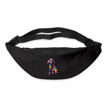 Bunte Pop Art Ziegen Bauernhof Tier Ziege Liebhaber - Gürteltasche - Schwarz - Vorne