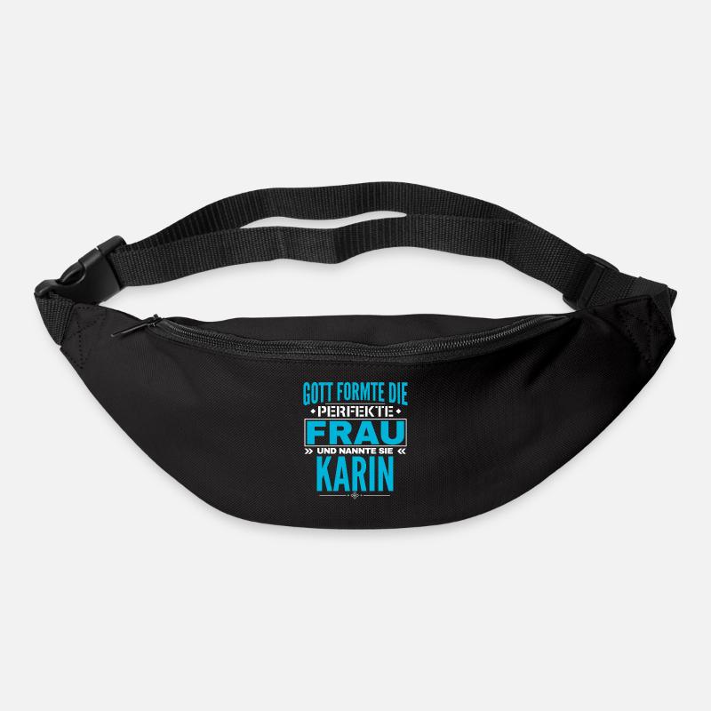 Karin Name Design - Gürteltasche - Schwarz