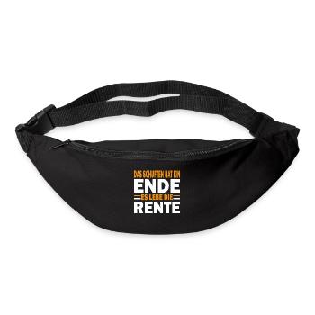 Das schuften hat ein Ende es lebe die Rente Gelb - Gürteltasche - Schwarz - Vorne