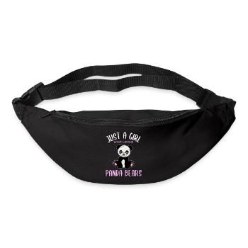 Girl's heart for pandas - Bum bag - black - Front