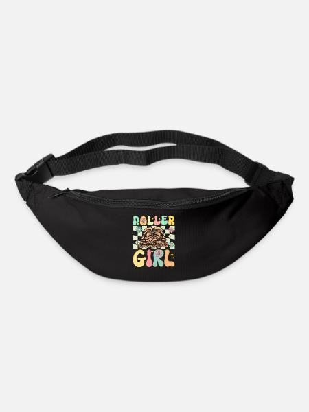 Groovy Roller Skating Girl Female Roller Skating - Bum bag - black