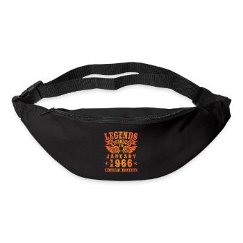 Legends were born in Januar 1966 Geburtstag - Gürteltasche - Schwarz - Vorne