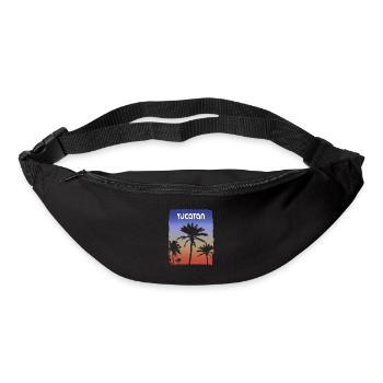 Yucatan Mexico Sunset Vacation Souvenir Palm Tree - Bum bag - black - Front