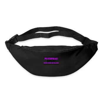 Putzfrau Spruch Reinigungskraft Putzfrau Geschenk - Gürteltasche - Schwarz - Vorne