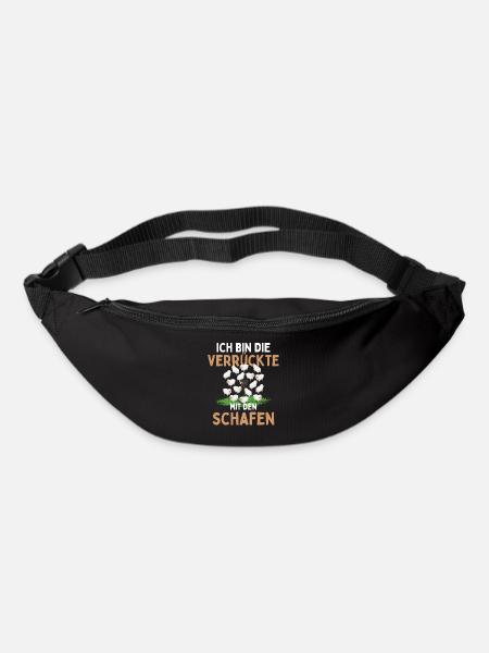 ICH BIN DIE VERRÜCKTE MIT DEN SCHAFEN - Schaf - Gürteltasche - Schwarz