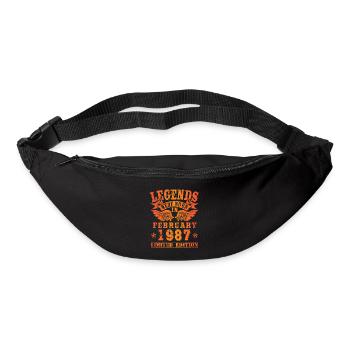 Legends were born in Februar 1987 Geburtstag - Gürteltasche - Schwarz - Vorne
