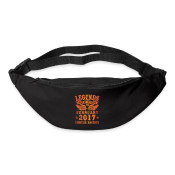 Legends sont nés en Février 2017 Anniversaire - Sac banane - noir - Devant