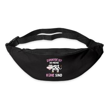 HOME IS WHERE MY COWS ARE! Funny Farmer - Bum bag - black - Front