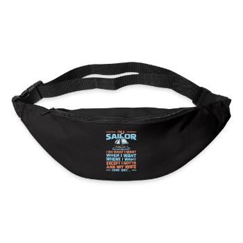 Voile, Voile, Voilier - Sac banane - noir - Devant