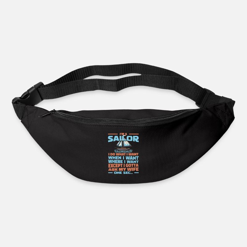 Segeln Segler Segelboot - Gürteltasche - Schwarz