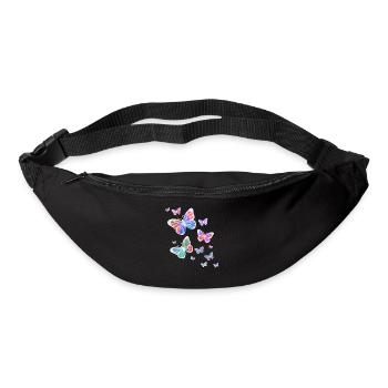 Papillon, Papillon, Animal, Coloré, Couleur - Sac banane - noir - Devant