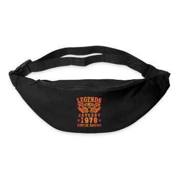 Legends sont nés en Janvier 1978 Anniversaire - Sac banane - noir - Devant