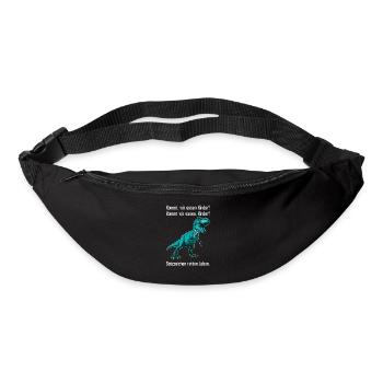 Satzzeichen Retten Leben - Lustiges Dino-Design - Gürteltasche - Schwarz - Vorne