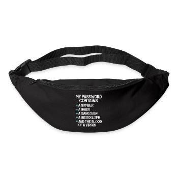 Cyber-sicherheits-hacker-hacking - Gürteltasche - Schwarz - Vorne