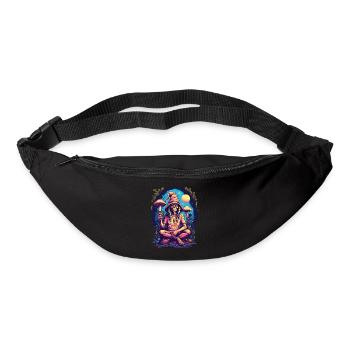 Außerirdischer Psychedelic Art Wald Pilze Musik - Gürteltasche - Schwarz - Vorne