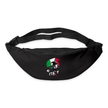 Italian Soccer Player with Flag - Bum bag - black - Front