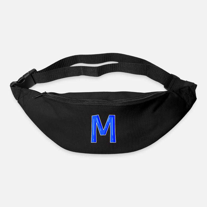 Buchstabe M - Anfangsbuchstabe M - Gürteltasche - Schwarz