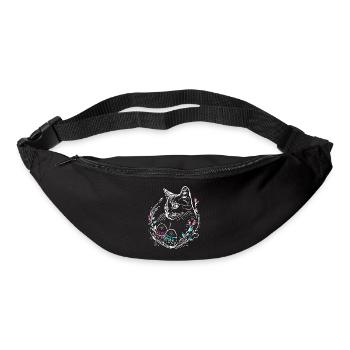 Cat Easter Easter Eggs Easter Cat - Bum bag - black - Front
