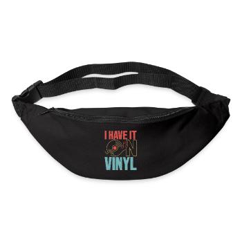 Je l’ai sur vinyle disque Vintage Fan - Sac banane - noir - Devant
