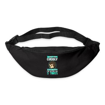 Hérisson, amant de hérisson, cadeau hérisson drôle - Sac banane - noir - Devant