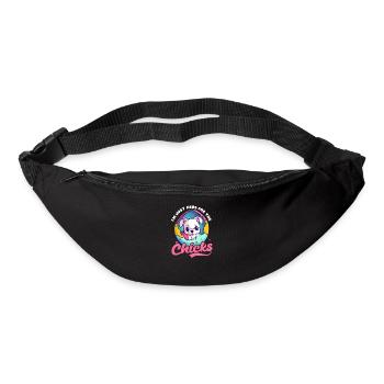 Dog Easter Here For Chicks Puppy - Bum bag - black - Front