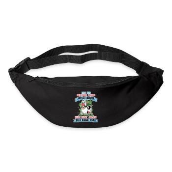 Ich Bin Second Hand Vegetarier Kuh Isst Gras - Gürteltasche - Schwarz - Vorne