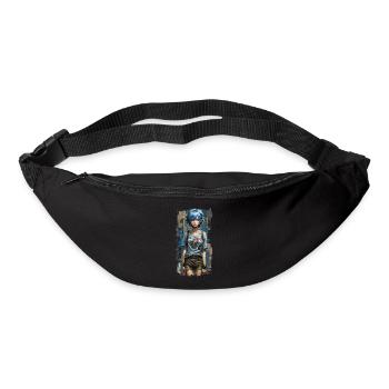 Blauer Engel mit mechanischem Herz - Gürteltasche - Schwarz - Vorne