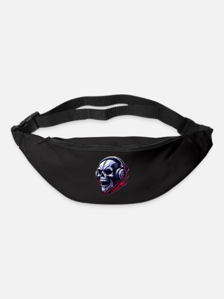 Skull Illustration - Bum bag - black