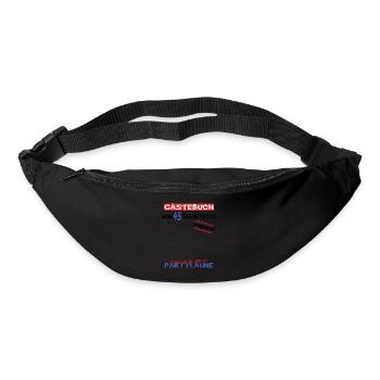 45th Birthday Man and Woman Guestbook - Bum bag - black - Front