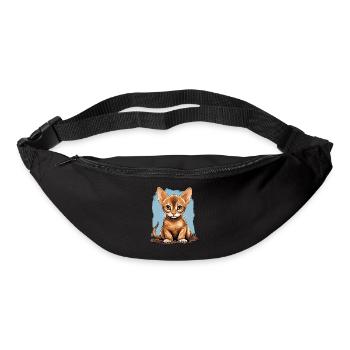 Chat d’Abyssinie Abessinierkatze - Sac banane - noir - Devant