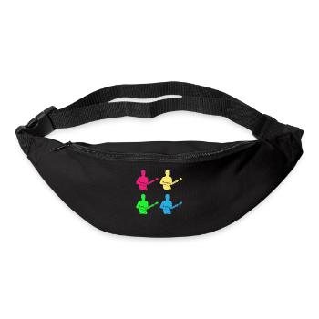 Banjo coloré - cadeau pour les fans de musique - Sac banane - noir - Devant