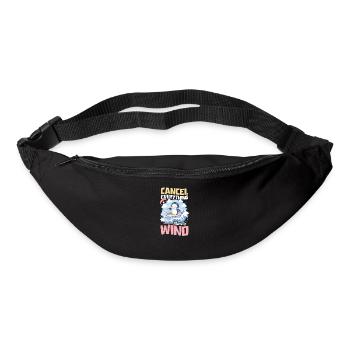 Kite Surf Annuler Tout Il y a du Vent - Sac banane - noir - Devant