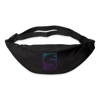 Mosasaurus Dinosaure Rétro - Sac banane - noir - Devant