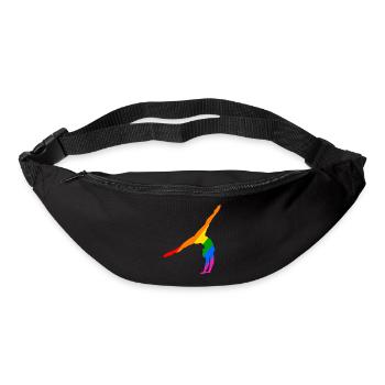 Handstand im Regenbogen - Gürteltasche - Schwarz - Vorne