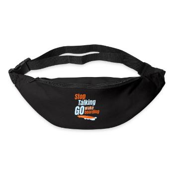 Arrêtez de parler, faites du wakeboard, - Sac banane - noir - Devant