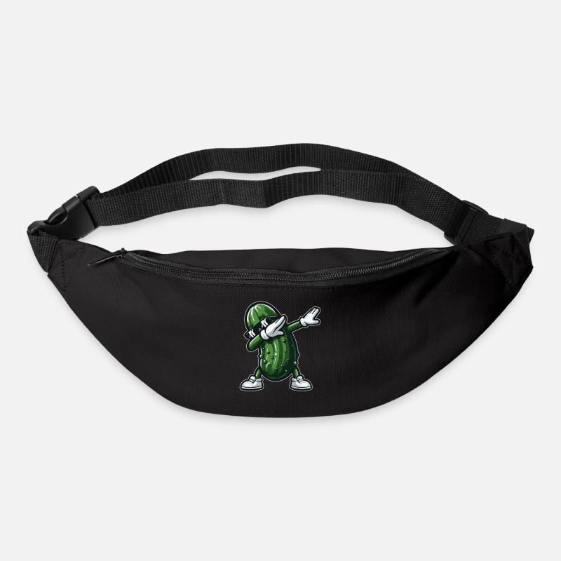 Dabbing Cornichon Dab Concombre Cornichon à l’aneth Drôle - Sac banane - noir