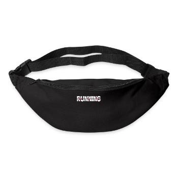 Runner Jogger Runner Running ECG Heartbeat - Sac banane - noir - Devant