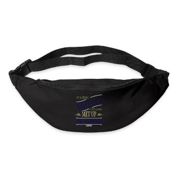 weightless space ship celestial statement gift - Gürteltasche - Schwarz - Vorne