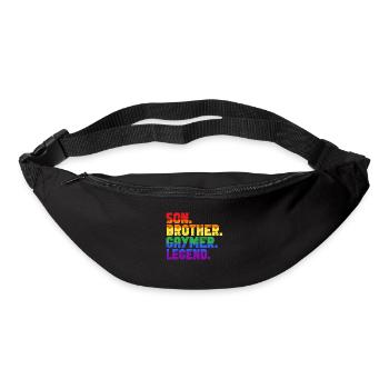 Gaymer LGBT Pride Arc-en-ciel Gamer Jeux vidéo - Sac banane - noir - Devant