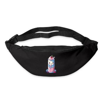 Myrtilles Milkshake Fun Kawaii Anime - Sac banane - noir - Devant