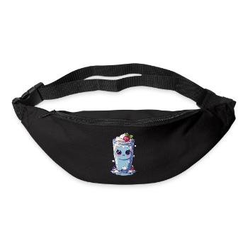 Myrtilles Mignon Milkshake Doux Amusant - Sac banane - noir - Devant