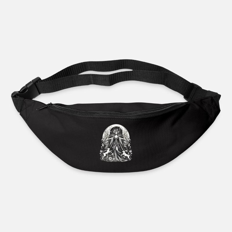Ostara Eostre équinoxe sorcière déesse païenne rituels - Sac banane - noir