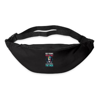 Rock Music Old Punks Stand At The Back - Bum bag - black - Front
