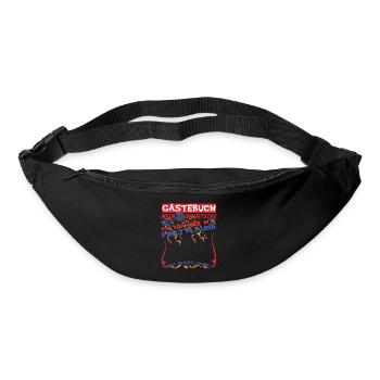 70. Geburtstag Mann und Frau Gästebuch - Gürteltasche - Schwarz - Vorne