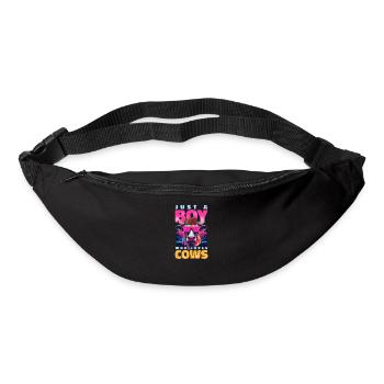 Cow Farmer Boy Who Loves Cows - Bum bag - black - Front