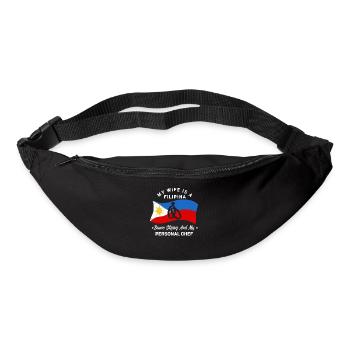 Ma femme est philippine - Sac banane - noir - Devant