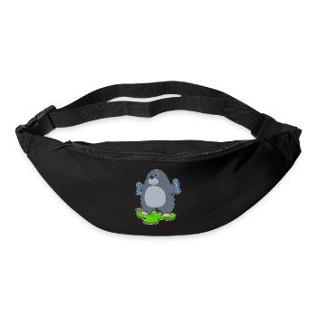 Bodybuilder Mole Haltères Bodybuilding - Sac banane - noir - Devant