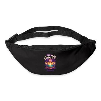 T-shirt tropical Bahamas Girls Trip 2024 - Sac banane - noir - Devant