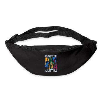 Musique Jazz Jazz It Up Un petit musicien de saxophone - Sac banane - noir - Devant